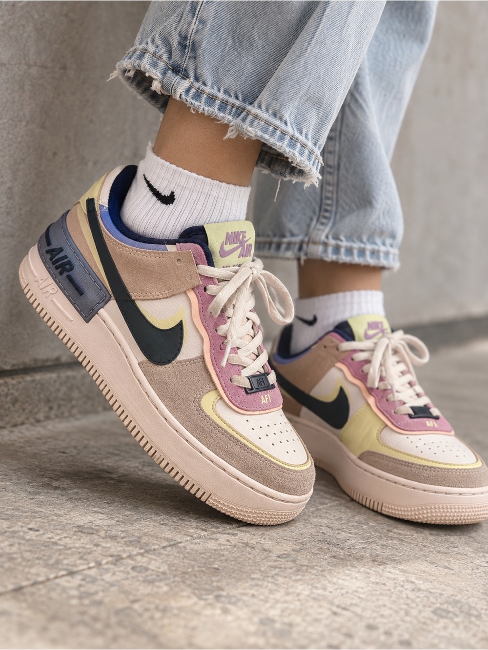 Nike Air Force 1 Shadow Pastel Multi Sneakers Women’s 5.5 EU 36